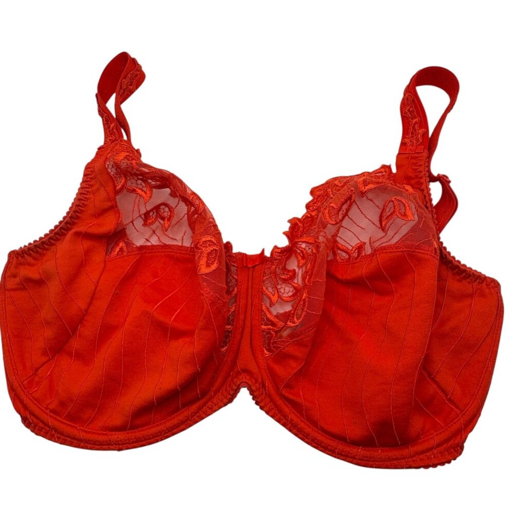 PrimaDonna Madison Red Lace Full Coverage Bra Size 32H UK